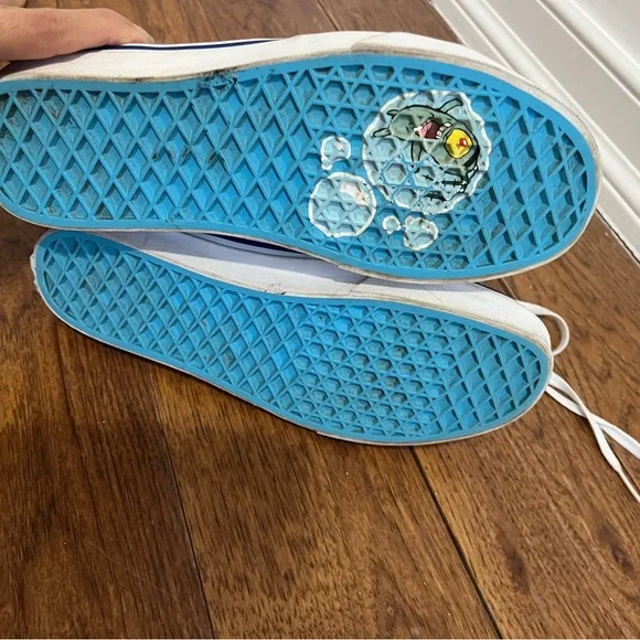 SpongeBob Vans High-Top Sneakers - Blue and Yellow - Picture 4 of 7